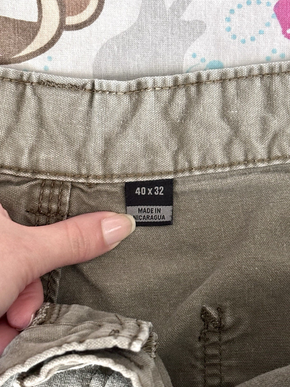 Carhartt Carpenter Pants B151-LBR 40x31 Grey Khaki Cargo Distressed Thrashed thumbnail 3