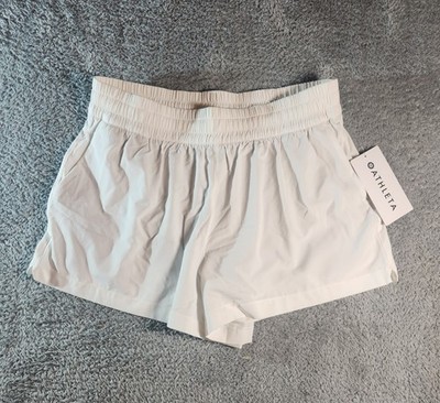 Athleta Women's Pull On Shorts Size Medium White 5in Inseam NWT 