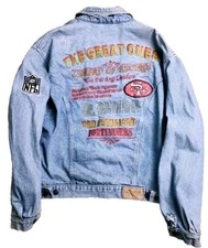 Vtg  San Francisco 49ers NFL The Great Ones Denim Jacket Medium