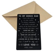 To My Bonus Dad Wallet Card, Meaningful Father s Day Birthday Keepsake of Love