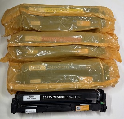 202X Toner Cartridges 4Pack with Chip High Yield Replacement For HP 202X  Toner