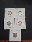 5 GEM BU 1955 Silver Roosevelt Dime Coin Collection