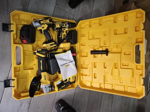 Kit 4in1 Trapano avvitatore,impulsi,smerigliatrice,tassellatore,2x4Ah,caricatore - Foto 4 di 6
