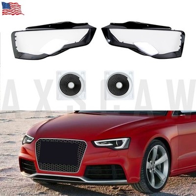 Fit Audi A5 S5 RS5 2013-2017 LH&RH Side Headlight Clear Lens Cover Replace
