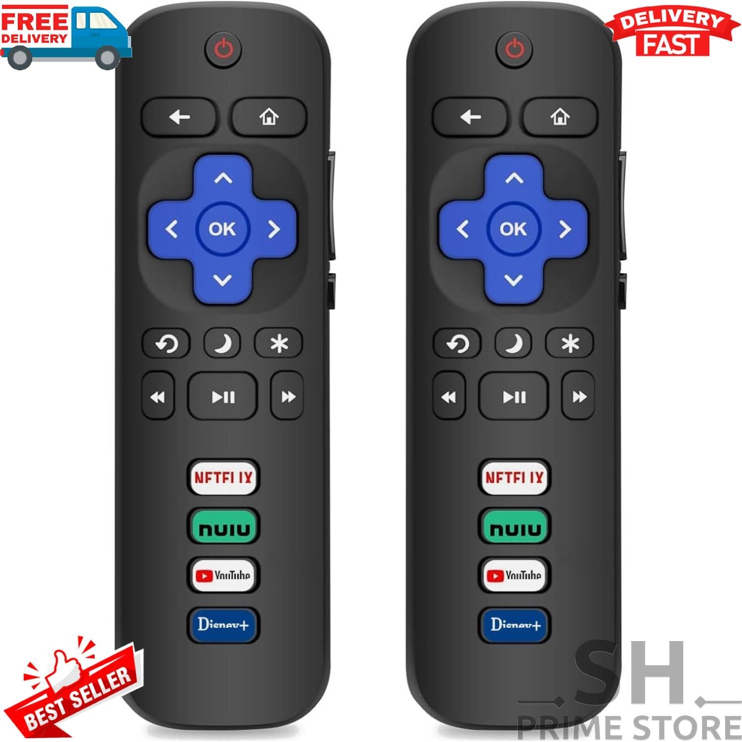 Controls For Roku Tv, Compatible With Tcl/hisense/sharp