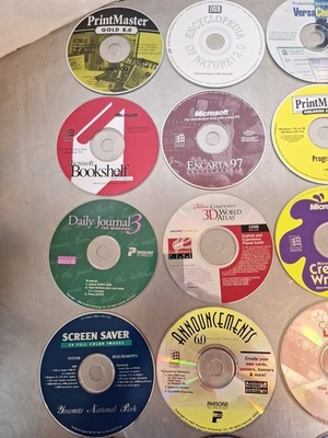 Lot of 25 Vintage Microsoft & Software CD-ROM Windows 90s/2000s | eBay