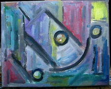  AN OPEN BOOK abstract NEW WOW art 8x10 original CANVAS painting signed Crowell