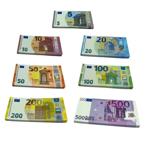 Euro Banknote Fake Money Bank Game Movie Clip Child Dealer Silver Ticket