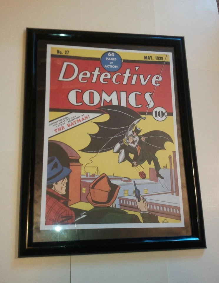 Batman Poster #20 GERAHMT Detective Comics #27 (1939) von Bob Kane The x