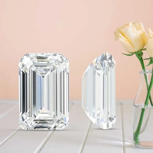 Im Labor gezüchteter Diamant 3 kt natürliche D-Farbe VVS1 Reinheit schöner Smaragd zertifiziert - Bild 5 von 9