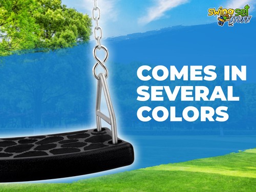 JUEGO DE COLUMPIO STUFF INC. ASIENTO PLANO CON CADENA SIN RECUBRIMIENTO DE 5,5 PIES (NEGRO) madera 0309 - Imagen 3 de 10