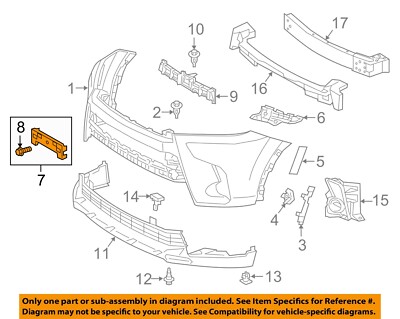 TOYOTA OEM 17-19 Highlander Bumper Components-License Bracket 521140E130
