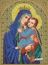 Mother of God Bead Embroidery Kit DIY Beaded Stitching Needlepoint bgk