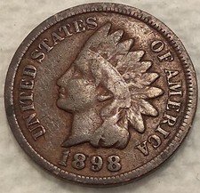 1898 Indian Head Cent Penny 1C - Grade - G - #8378