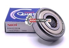 NACHI 6302 ZZ C3 DEEP GROOVE BALL BEARING, METAL SHIELDED 15x42x13mm