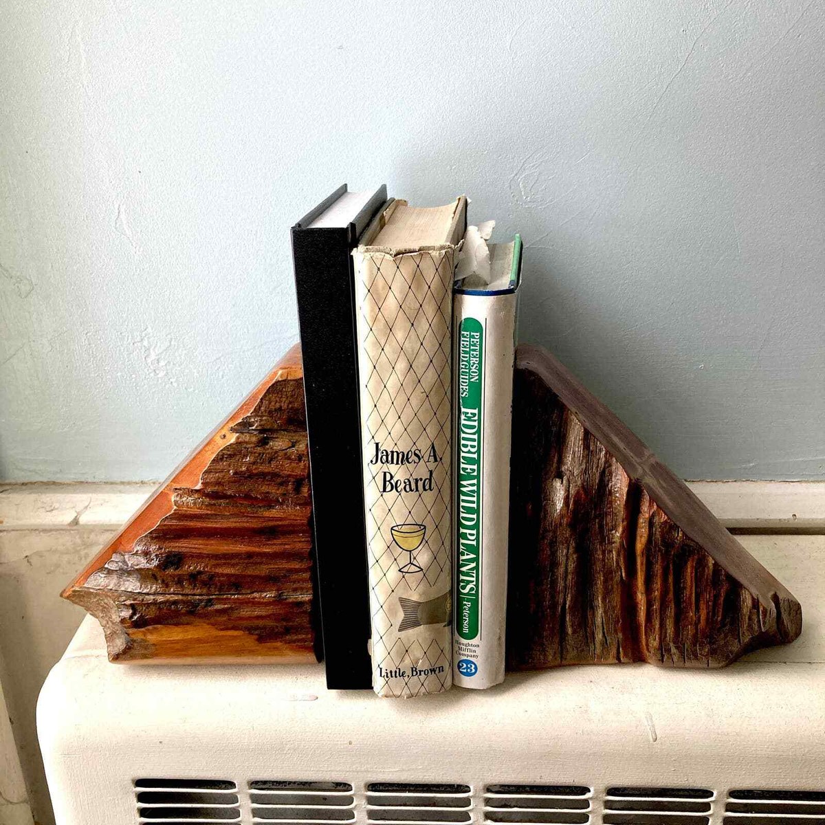 Rustic Wood Bookends