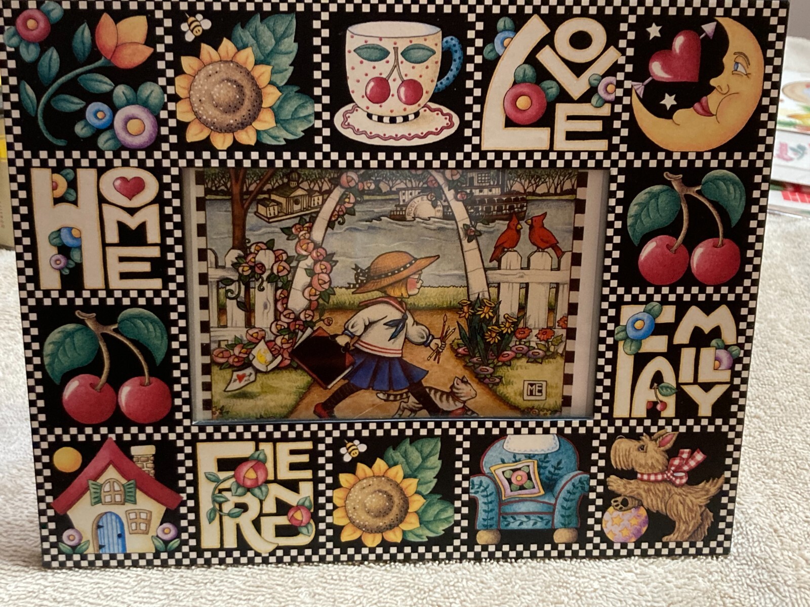 Mary Engelbreit Friend And Family Square Images On Edge Photo Frame