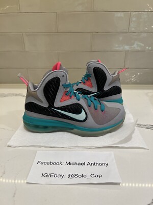 Size 5 (GS) - Nike LeBron 9 Mid South Beach VNDS 100% Authentic