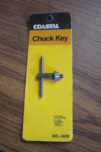 Coastal Chuck Key No. 4638 5/32" Pilot 1/4" Max Chuck Capacity
