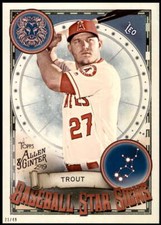 Mike Trout 2019 Allen and Ginter Baseball Star Signs 5x7 #BSS-15 21/49 Angels