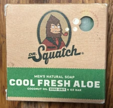Dr. Squatch Cool Fresh Aloe Natural Bar Soap for Men Zero Grit - 5 Oz