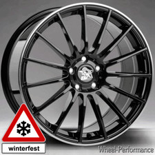 18 Zoll UX4 Alufelgen 8x18 5x112 ET48 schwarz mit poliertem Rand für Audi