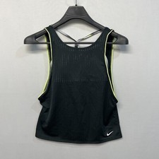 NWT Nike Swim Women Layered Tankini Top Size Small Black M264 -14