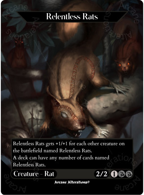 Relentless Rats - Full Art Altered Art Custom Cards