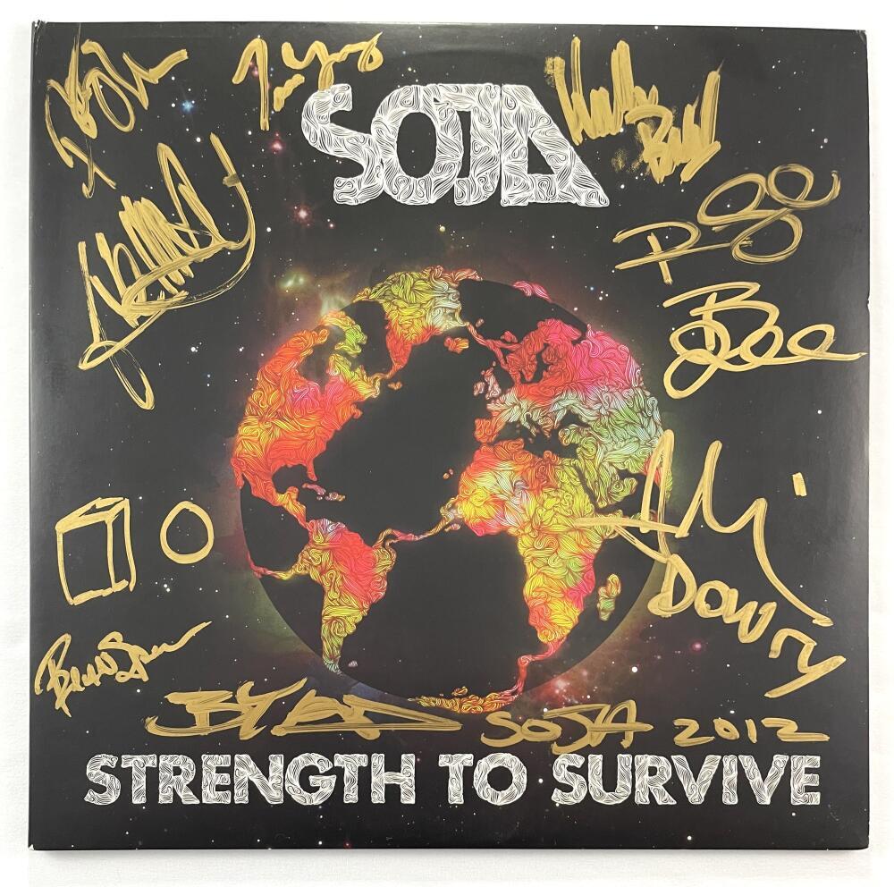 SOJA Full Band Signed Autograph Album Vinyl Record - Strength to