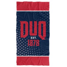 Duquesne University Beach Towel/Bath Towel, 30"x60" Radial Dots