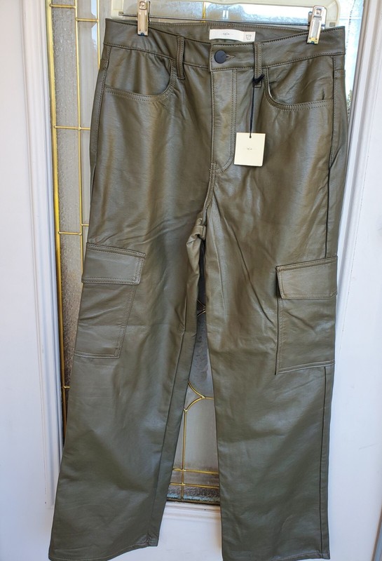 tgla Cargo Pants Size 9/29 NWT faux leather