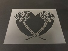 Heart 4 Stencil 10mm or 7mm Thick, Hearts, Love, Valentines Day, Roses
