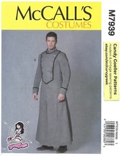 McCall's M7939 Men's COSPLAY Jacket w Button Front Bib & Cuffs Sz 46-52 UNCUT