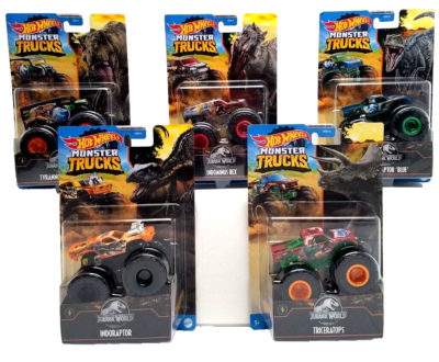 Hot Wheels Monster Jam Trucks Jurassic World Dominion NEW Complete