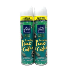 2 Pack Glade Air Freshener Spray - Limited Edition TWINKLING PINE & CEDAR 8.3 OZ
