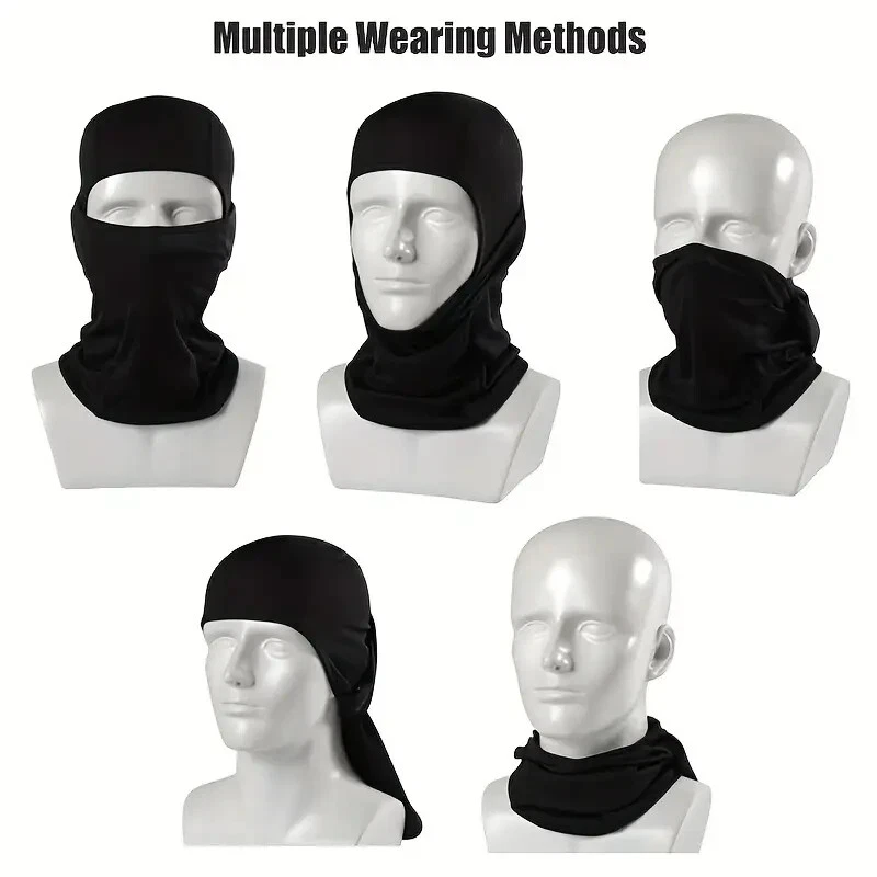 3 Pcs Tactical Balaclava Full Face Mask Scarf CS Wargame Hunting Bandana Hat US - Image 3 of 4