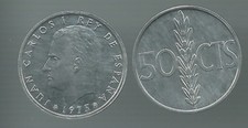 Spagna 50 centesimi 1975 * 19 - 76 senza circolare UNC