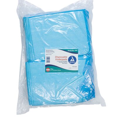 Dynarex Disposable Underpad Fluff 23 x 24'' 1342 100 pads