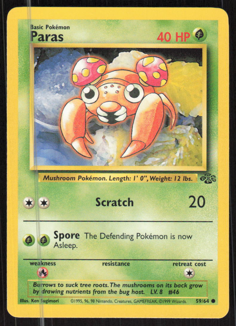 Pokemon TCG Jungle #59/64 Paras NM