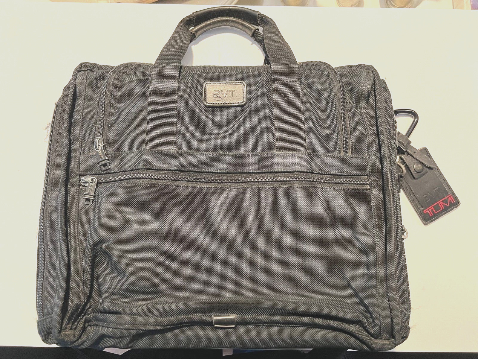 Tumi Large Expandable Laptop Briefcase Bag Black Gem