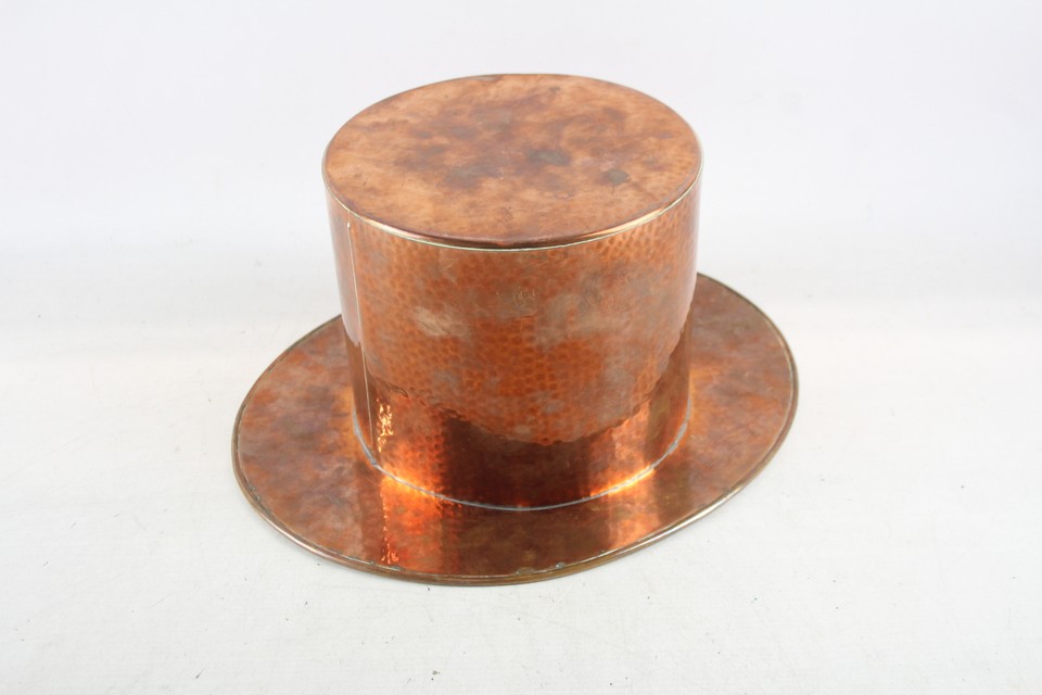 Copper Novelty Top Hat Wine / Ice Bucket w/ Hammered Finish 955g eBay
