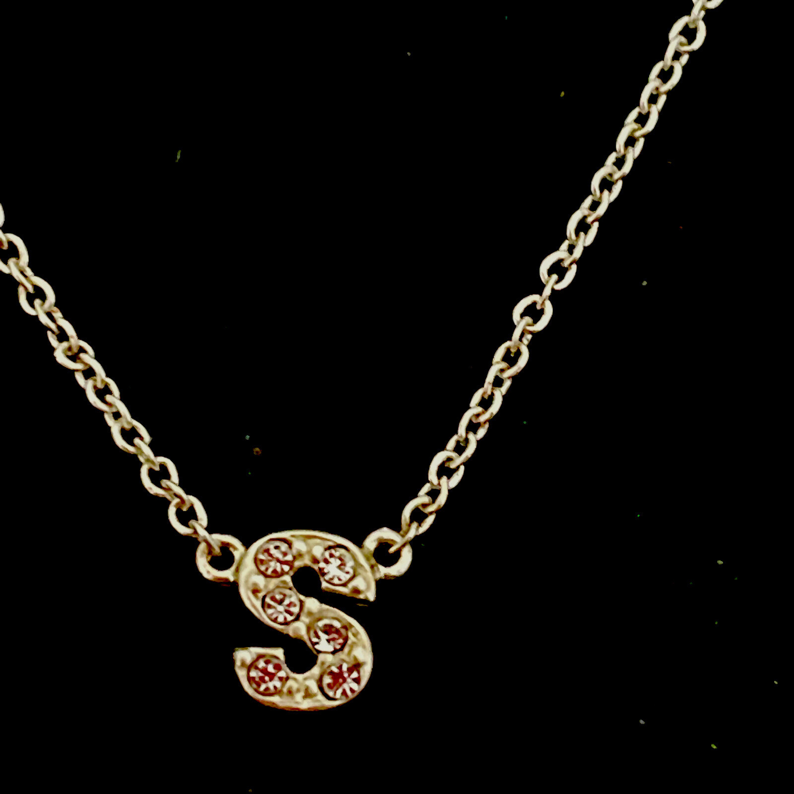Solid Sterling Silver 925 Letter S Initial Pendan… - image 9