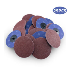 25PCS 3" Sanding Disc Die Grinder Grinding Quick Change Pad 36-80 Grit R-Type