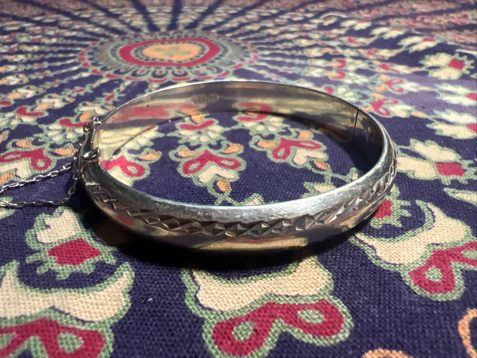 925 sterling silver geometric pattern bracelet - image 4