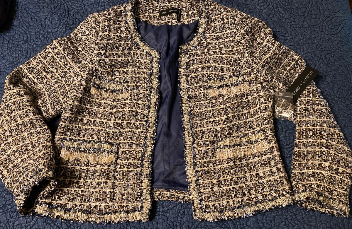 stella lorenzo boucle jacket