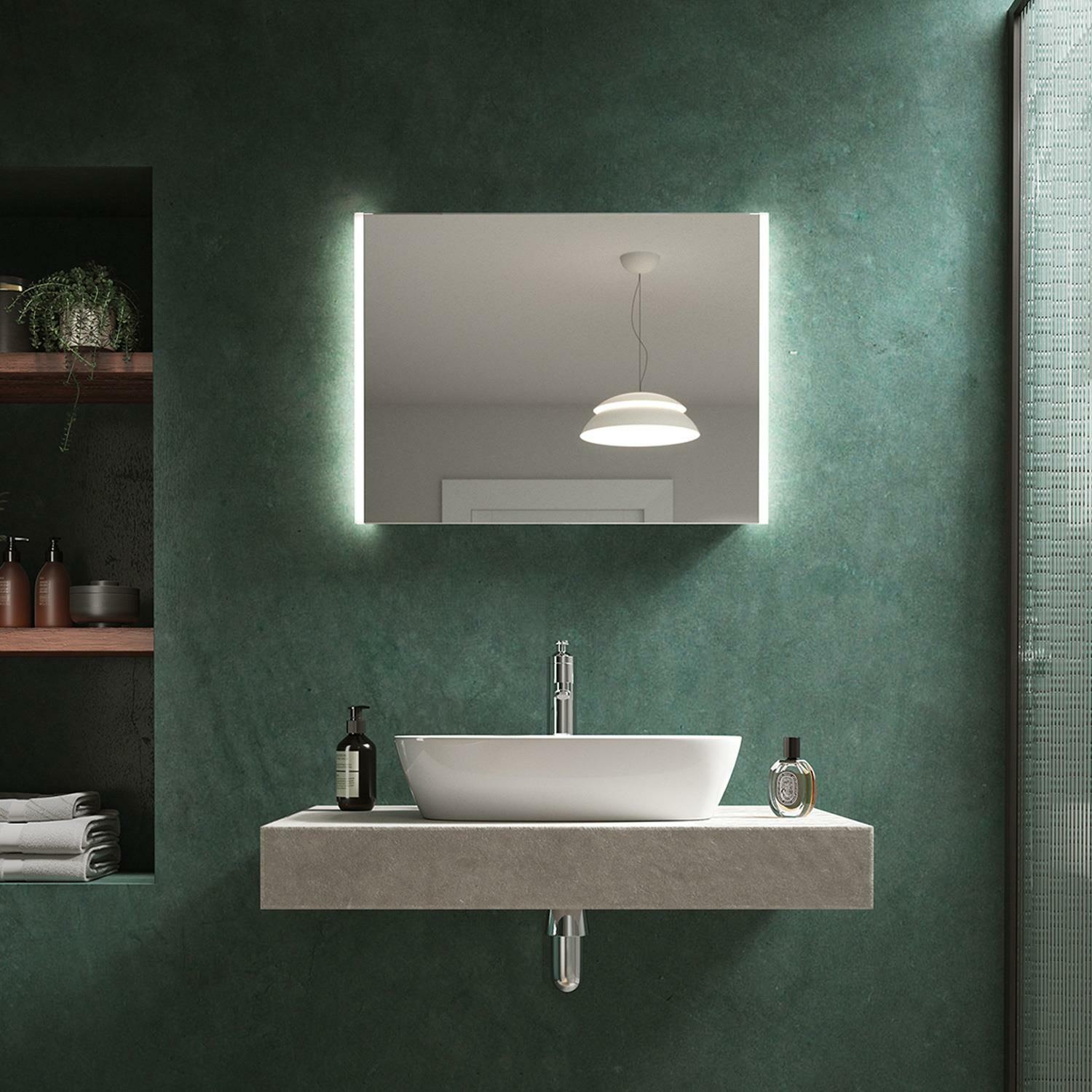 800x600mm Bluetooth Adara LED Illuminated Bathroom Mirror Speakers