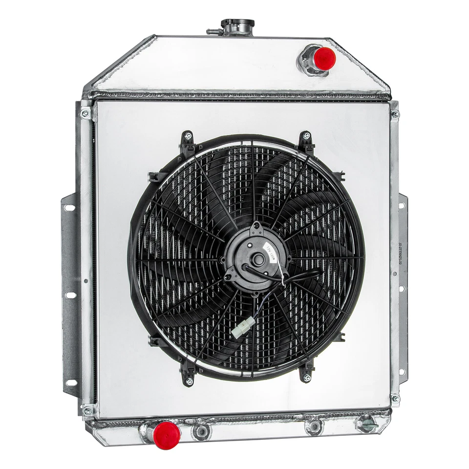 3 Row Radiator&Shroud Fan For 42-1952,44 Ford F1 F2 F3 F4 Ford Engine V8 3.9L AT Foto 2 de 4