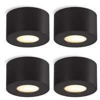 CELI-1 Led Aufputzspot IP44 6W Dimmbar 3CCT Flach Schwarz
