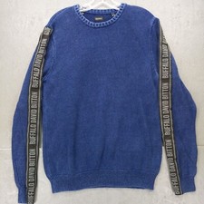 Buffalo David Bitton Cotton Sweater With Logo Spellout Taping Sz L