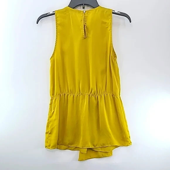 Zara Basic Yellow Sleeveless Flowy Polyester Care… - image 6